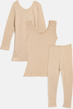 Kanvin Girls Beige Thermal Set