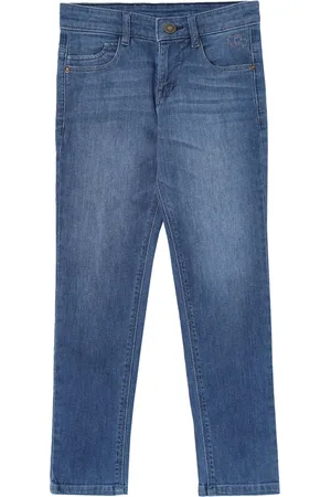 CANTABIL Girls Slim Fit Light Fade Cotton Stretchable Jeans