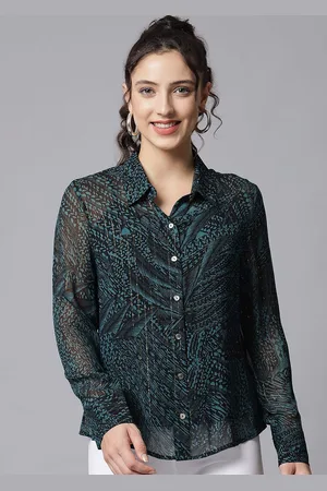BEATNIK Women Printed Georgette Casual Shirt