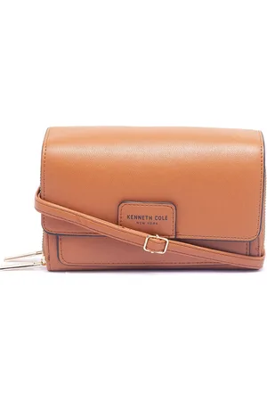 Kenneth Cole Women Brown PU Zip Around Wallet