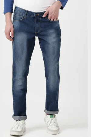 Wrangler Men Blue Skanders Slim Fit Heavy Fade Stretchable Jeans