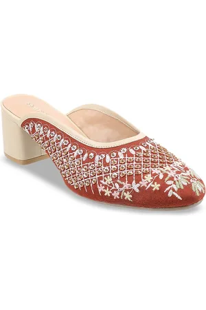 Metro Embellished Block Mules