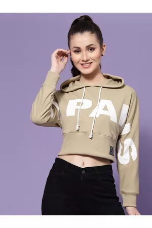 KASSUALLY Women Printed Hooded Sweatshirt