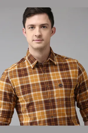 Ralph Lauren Men Brown Slim Fit Checked Pure Cotton Casual Shirt