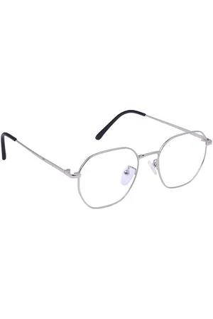 Optify Unisex Clear Lens & Silver-Toned Round Sunglasses with UV Protected Lens MF ROUND SILVER