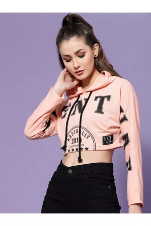 KASSUALLY Women Printed Hooded Sweatshirt