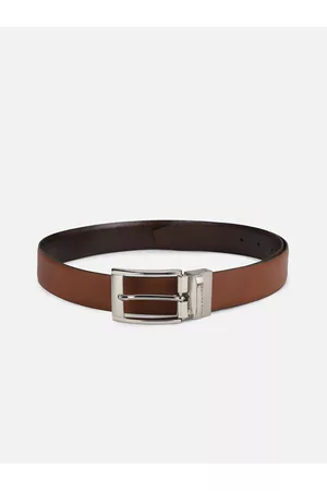 Louis Philippe Men Brown Solid Reversible Leather Belt
