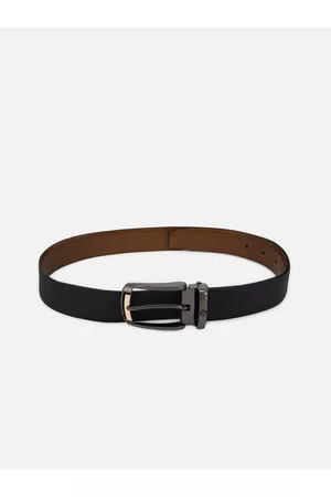 Louis Philippe Men Brown & Navy Leather Reversible Formal Belt