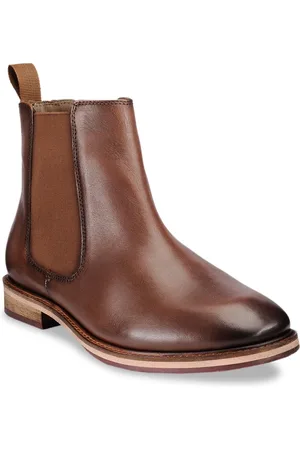 Teakwood Leathers Men Brown Solid Leather High-Top Flat Boots