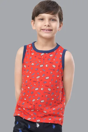 U.S. Polo Assn. Boys Cotton Printed Lounge T-Shirts