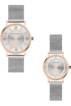 Giordano Pack-2 Silver-Toned Dial Bracelet Style Straps Analogue Watch Gift Set GD-1172-SETA-77