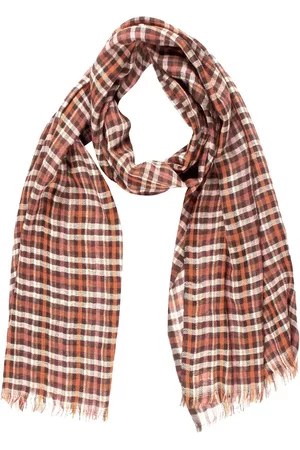 Anekaant Brown Checked Stole