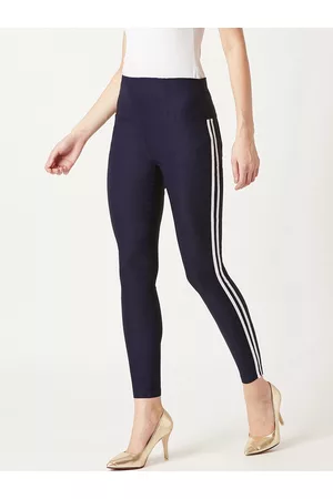 Miss Chase Women Navy Blue Solid Skinny-Fit Jeggings