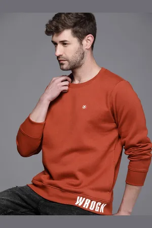 WROGN Men Rust Red Sweatshirt