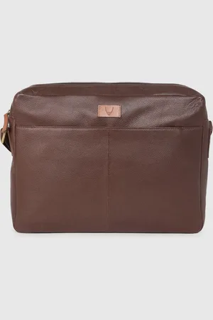 Hidesign Men Brown Solid Leather Laptop Bag
