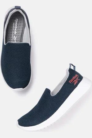 Reebok Men Navy Blue Woven Design Walking Inbound Slip-Ons