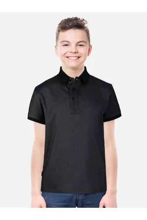 Gini and Jony Boys Grey Polo Collar T-shirt