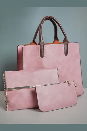 Campus Sutra Pink Striped PU Structured Hobo Bag with Bow Detail