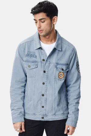 The Souled Store Men Cotton Washed Denim Jacket