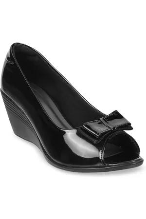 Metro Bows Embellished Peep Toes Wedge Heels