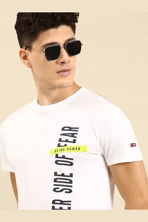 Being Human Clothing Men Typography Printed Pure Cotton T-shirt