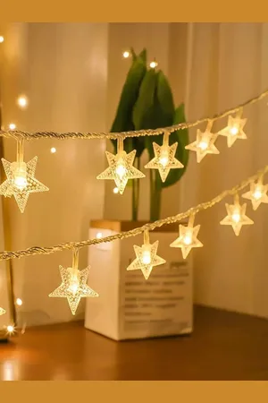 Homesake Yellow Star String LED Lights-5Mts