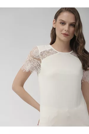 Mast & Harbour Women White Solid Regular Top
