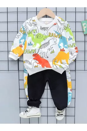 Googo Gaaga Boys Printed Pure Cotton Top with Trousers