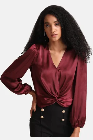 Kazo V-Neck Long Sleeves Crop Top