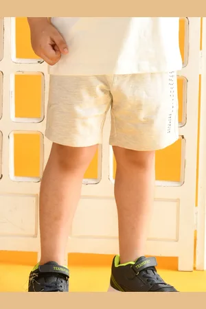 Anthrilo Boys Grey Melange Cotton Shorts