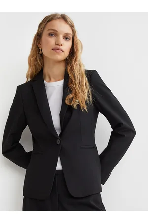 H&M Women Black Fitted Jacket