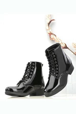 Eego Italy Women Black Solid Regular Lace-Ups Boots