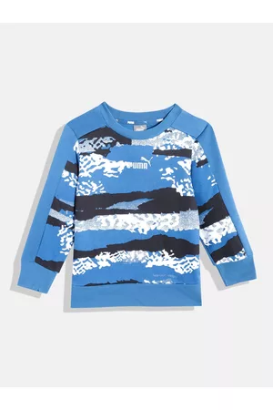 PUMA Boys Camouflage Printed Alpha AOP Regular Fit Sweatshirt