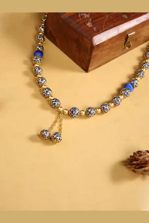 Akshara Clothing German Silver Brass-Plated Handcrafted Necklace