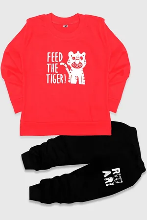 Silver Fang Kids Printed T-shirt with Pyjamas Clothing Set