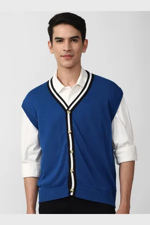 Forever 21 Men Blue Cardigan