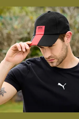 HRX Men Black & Red Printed Lifestyle Cap