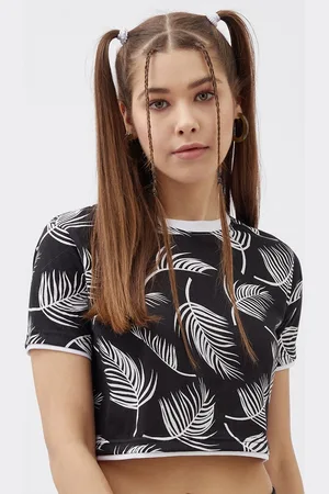 Rodzen Women Floral Printed Pure Cotton T-shirt