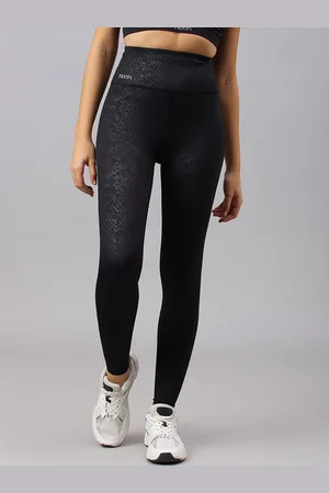 Fitkin Women Printed High-Waist Anti Odour Tights