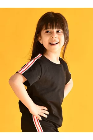 Anthrilo Girls Black T-shirt