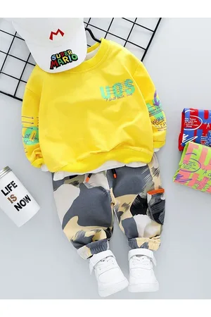 Googo Gaaga Boys Printed Pure Cotton T-shirt with Trousers