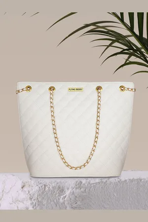 FLYING BERRY Textured PU Structured Shoulder Bag with Quilted