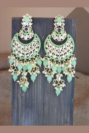 I Jewels Contemporary Chandbalis Earrings