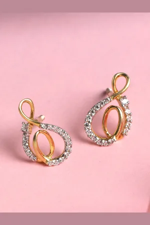 CLARA Gold-Plated Sterling Silver Contemporary Studs Earrings