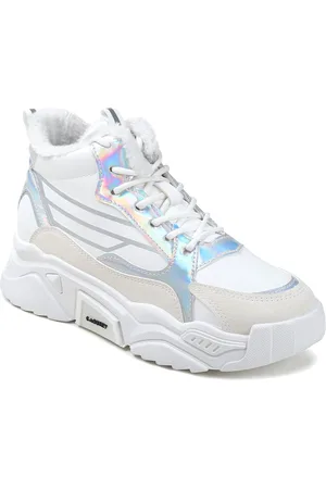 CASSIEY Women Textile High-Top Walking Shoes