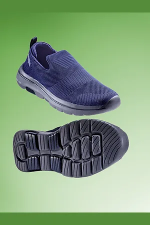 ACTION Men Navy Blue Mesh Running Non-Marking Shoes