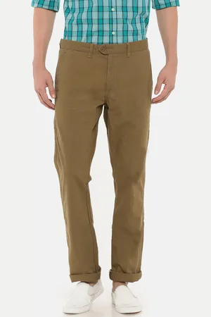 Buy Arrow Sports Men Light Khaki Bronson Slim Fit Solid Casual Trouser  online