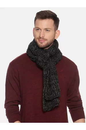 513 Clothing Men Black & Grey Patterned Muffler