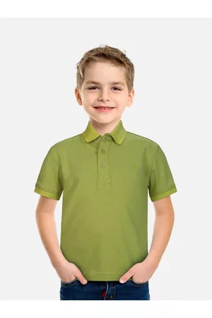 Gini and Jony Boys Green Polo Collar T-shirt