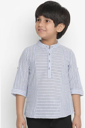 Oxolloxo Boys Blue Multi Stripes Striped Casual Shirt